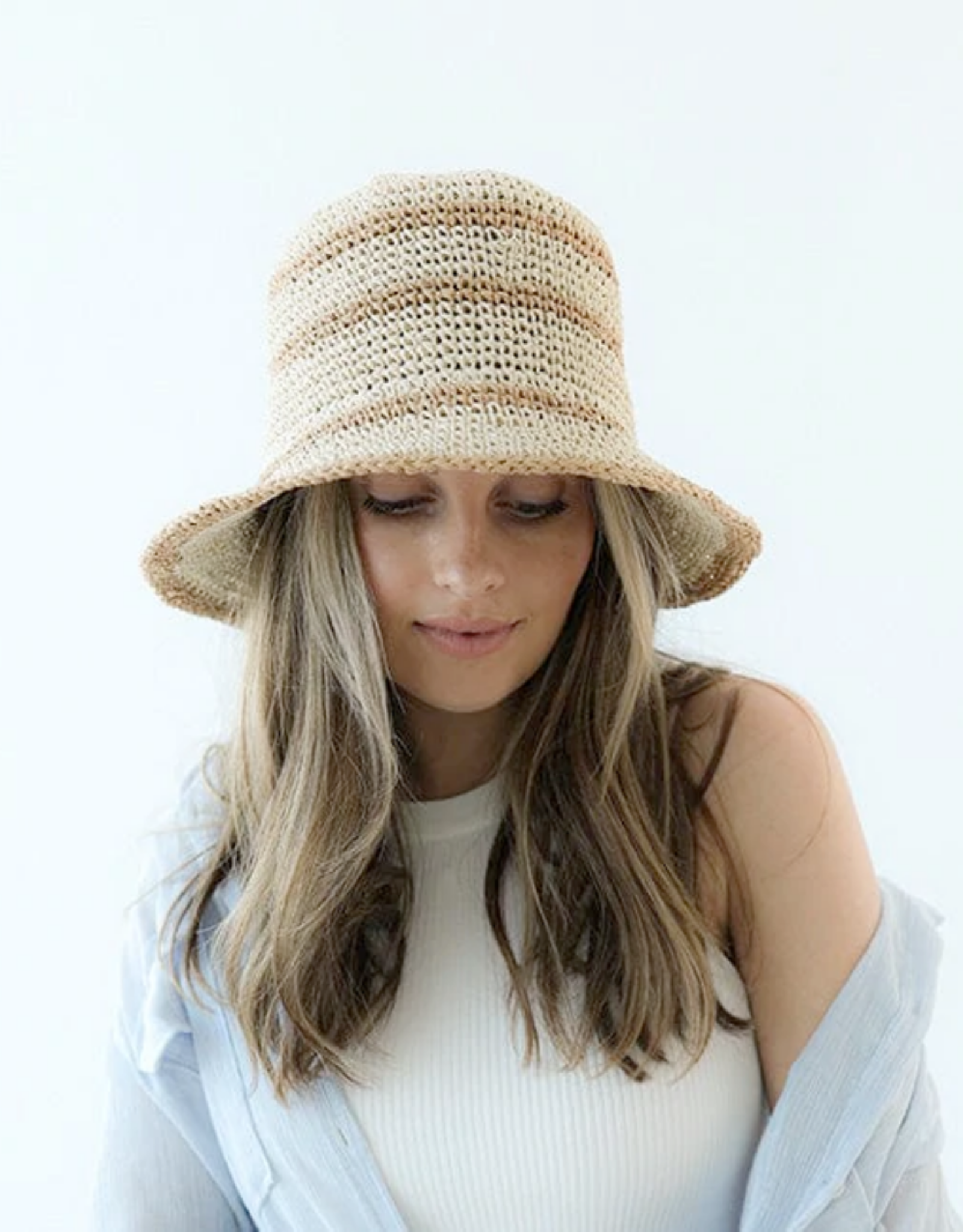 Gigi Pip HAT-BUCKET-SAL CROCHET-STRAW