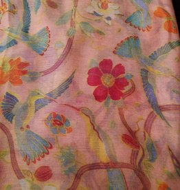 SCARF-VOILE-HUMMINGBIRDS/FLWRS