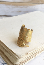 RING-RAVEN FEATHER WRAPPED GOLD