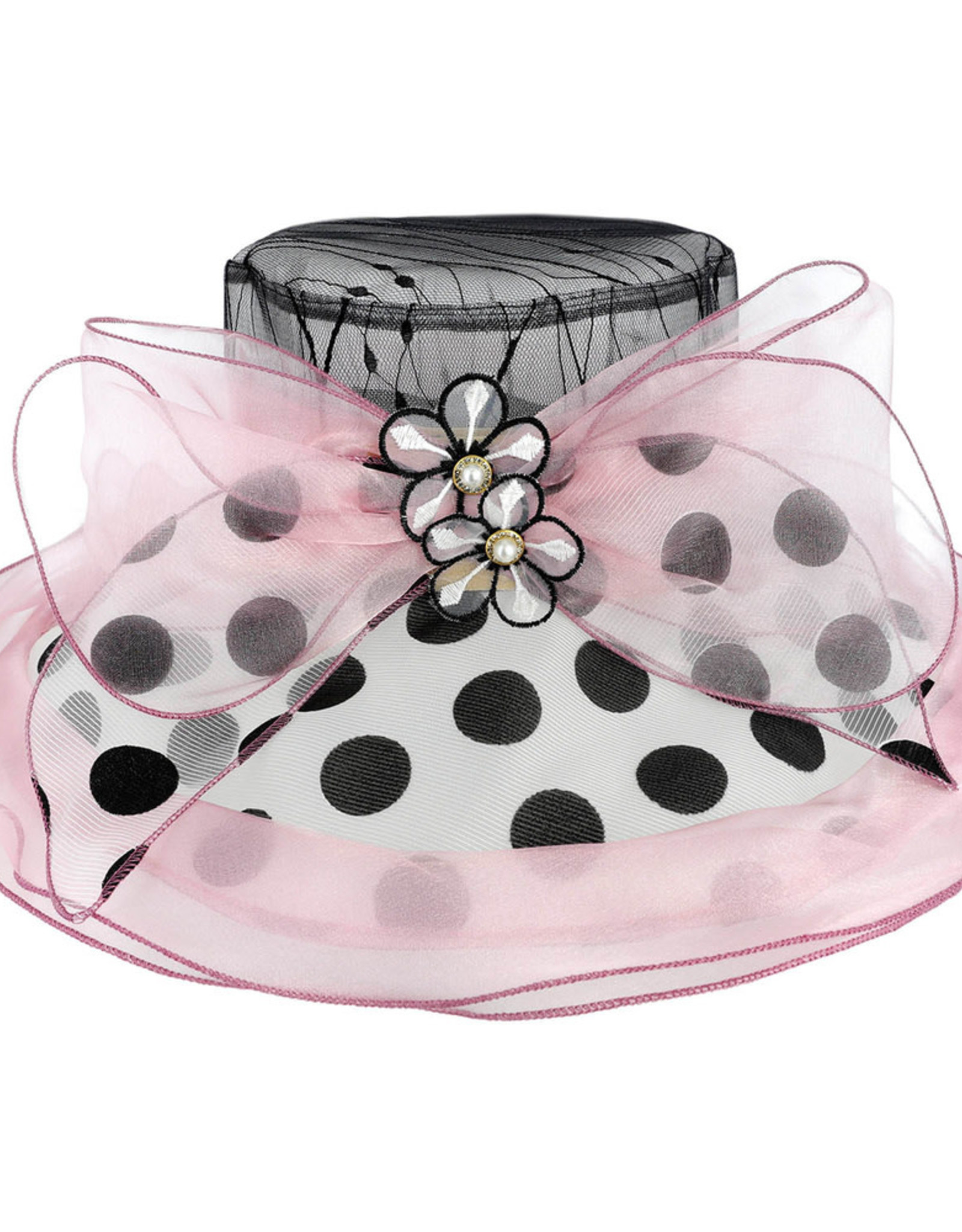 HAT-S OCCASION-ORGANZA POLKA DOT