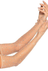 GLOVES-OPERA-FISHNET W/RHINESTONE