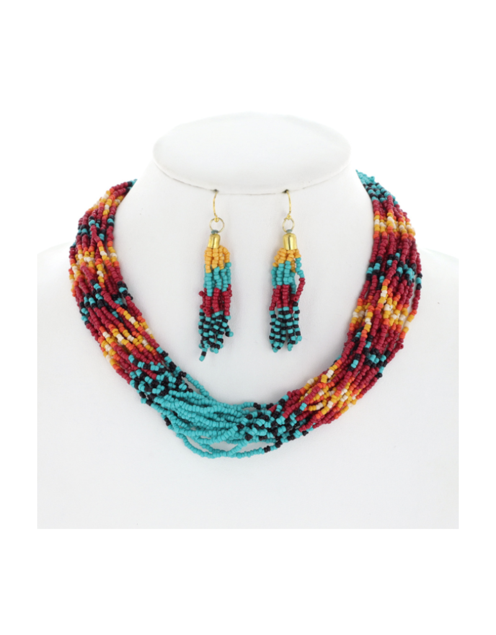 NECKLACE SET-N AMERICAN ROPE/BEADS