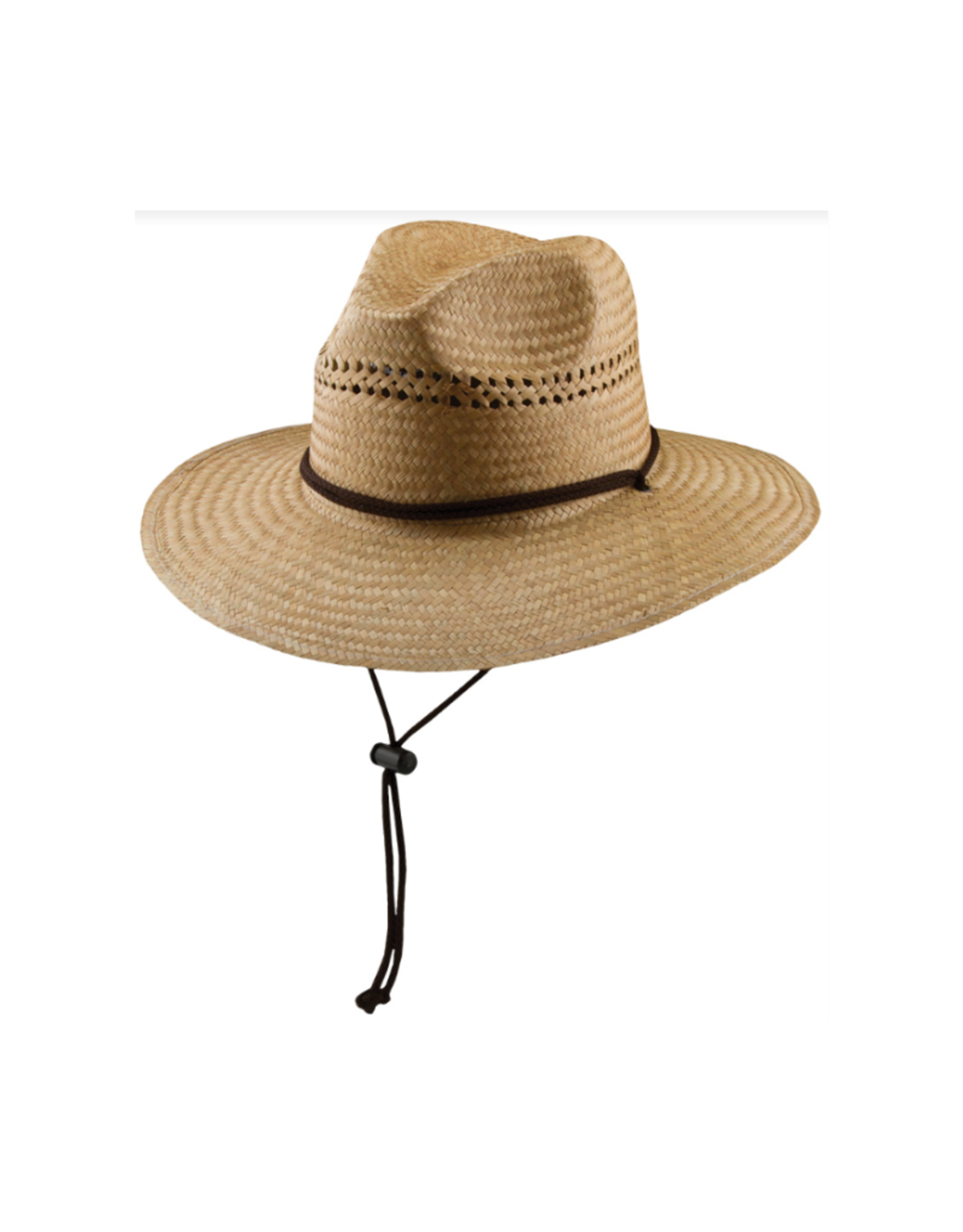 HAT-FEDORA STRAW "SUNLIT" VENTED W/STRAP