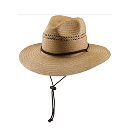 HAT-FEDORA STRAW "SUNLIT" VENTED W/STRAP