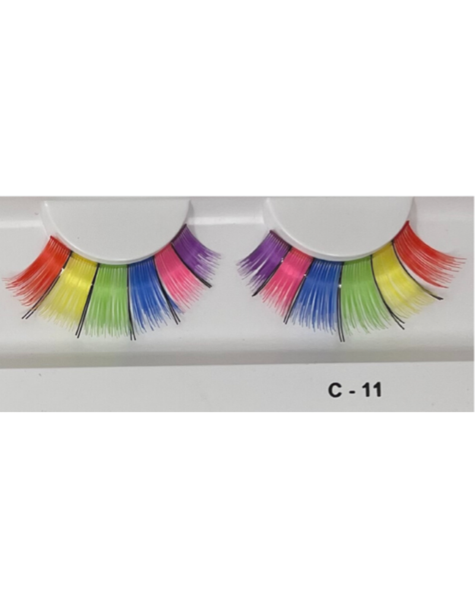 EYELASHES-METALLIC-RAINBOW SECTIONS W/BLK