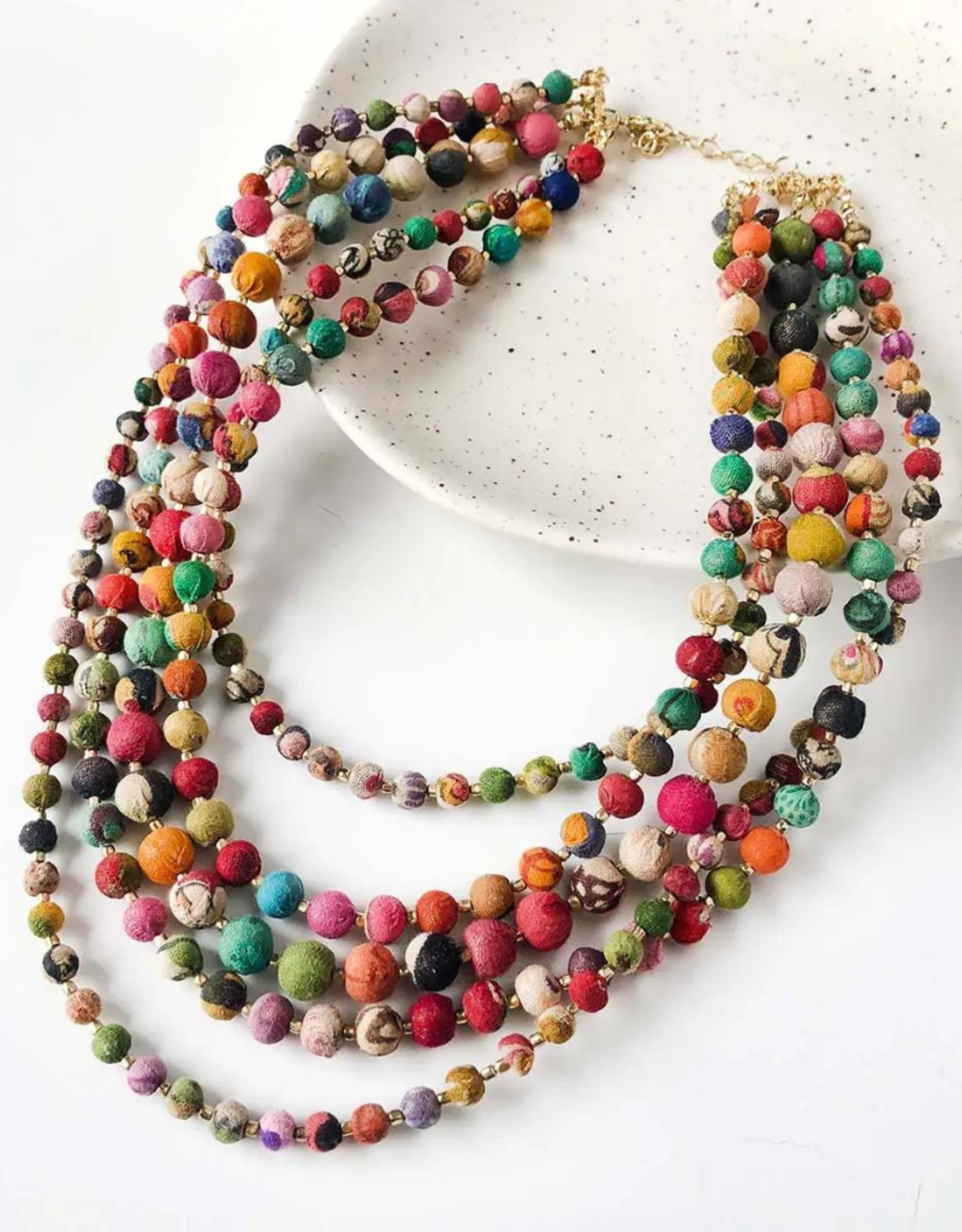 Faire/WorldFinds NECKLACE-KANTHA-INTERTWINING