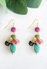 Faire/WorldFinds EARRINGS-KANTHA-TIERED DROPLET