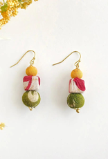 Faire/WorldFinds EARRINGS-KANTHA-SHAPES DROP