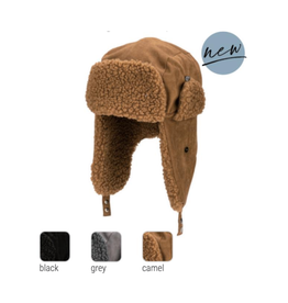 HAT-TRAPPER FAUX SUEDE SOLID
