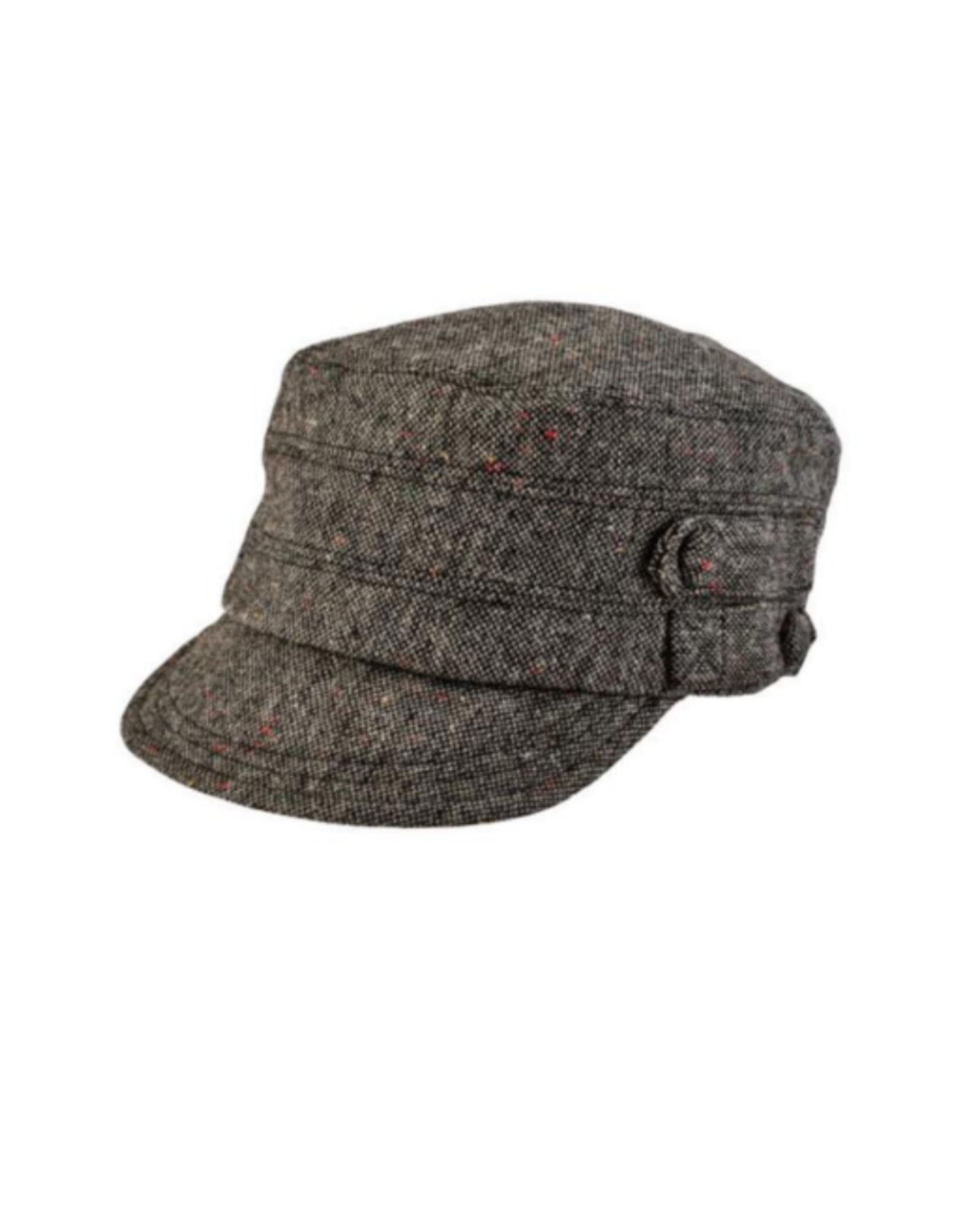 HAT-CADET-TWEED W/BUTTON