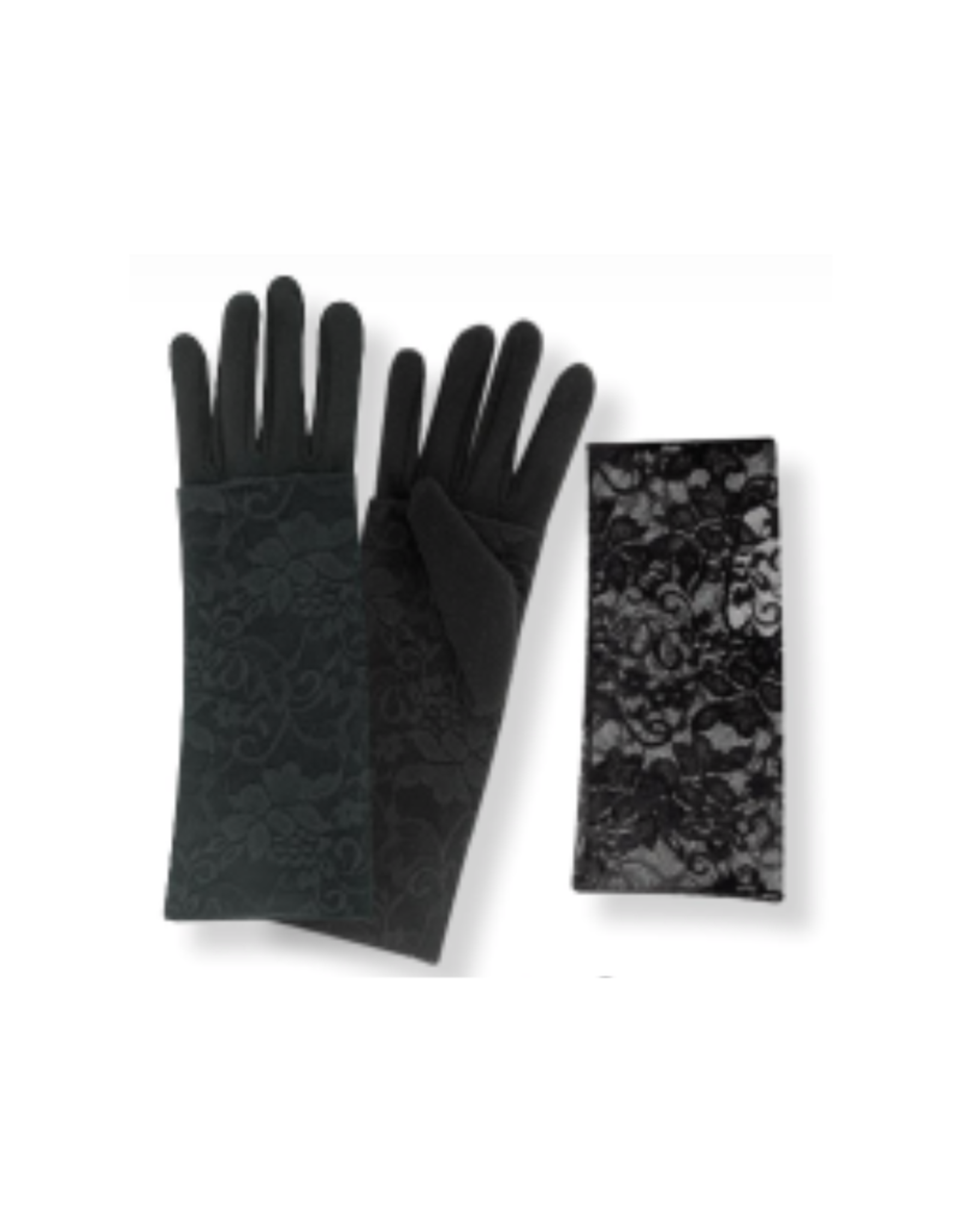 GLOVES-FASHION-2 IN 1 W/LACE