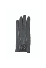 GLOVES-FASHION-FAUX SUEDE W/BOW, JERSEY, TEXTING