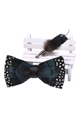 Faire/TYED by dede BOW TIE-FEATHER W/LAPEL PIN