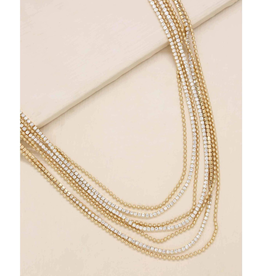 NECKLACE-LAYERED CHAINS/RHINES-PERFECT