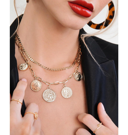 NECKLACE-LAYERED-ALL ABOUT COIN G