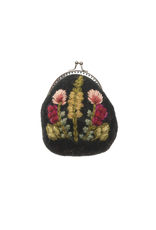 Faire/French Knot BAG-POUCH W/CLASP-MEADOW