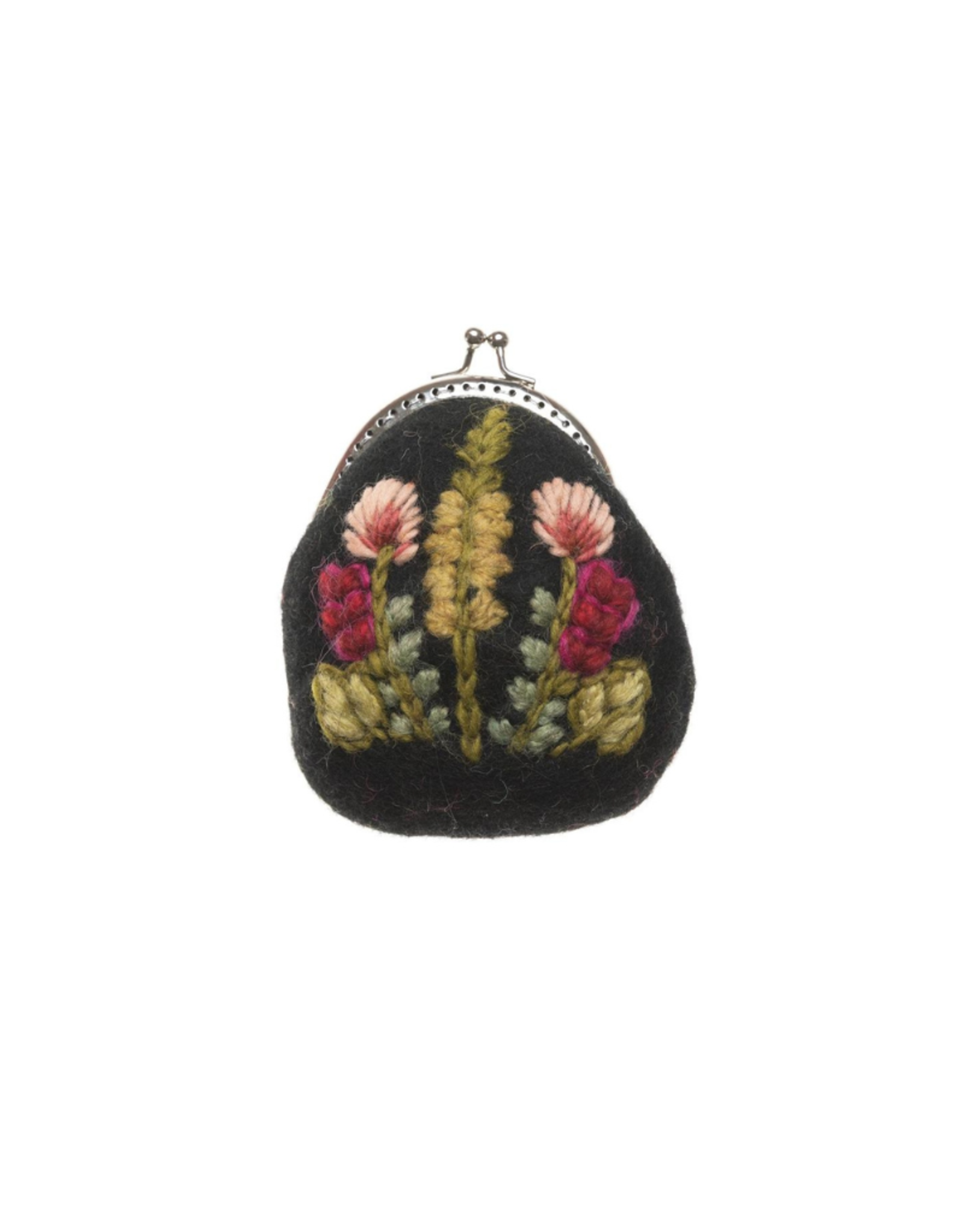 Faire/French Knot BAG-POUCH W/CLASP-MEADOW