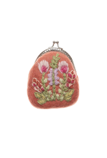 Faire/French Knot BAG-POUCH W/CLASP-MEADOW