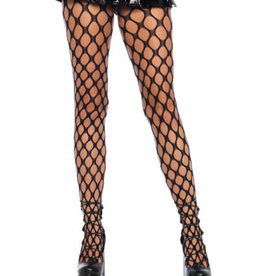 PANTYHOSE-FISHNET JUMBO POTHOLE BLK PLUS SIZE