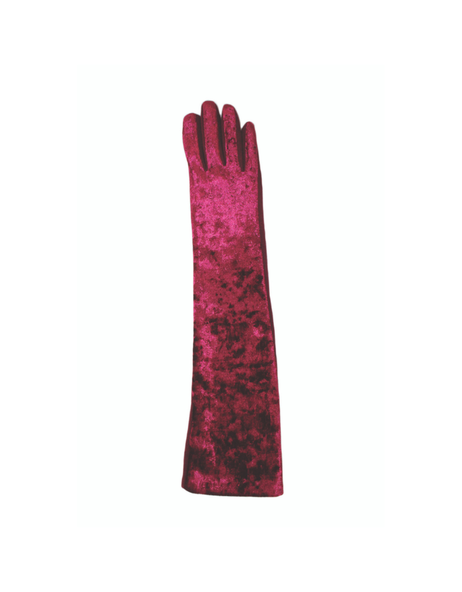 GLOVE-FASHION-CRUSHED VELVET LONG