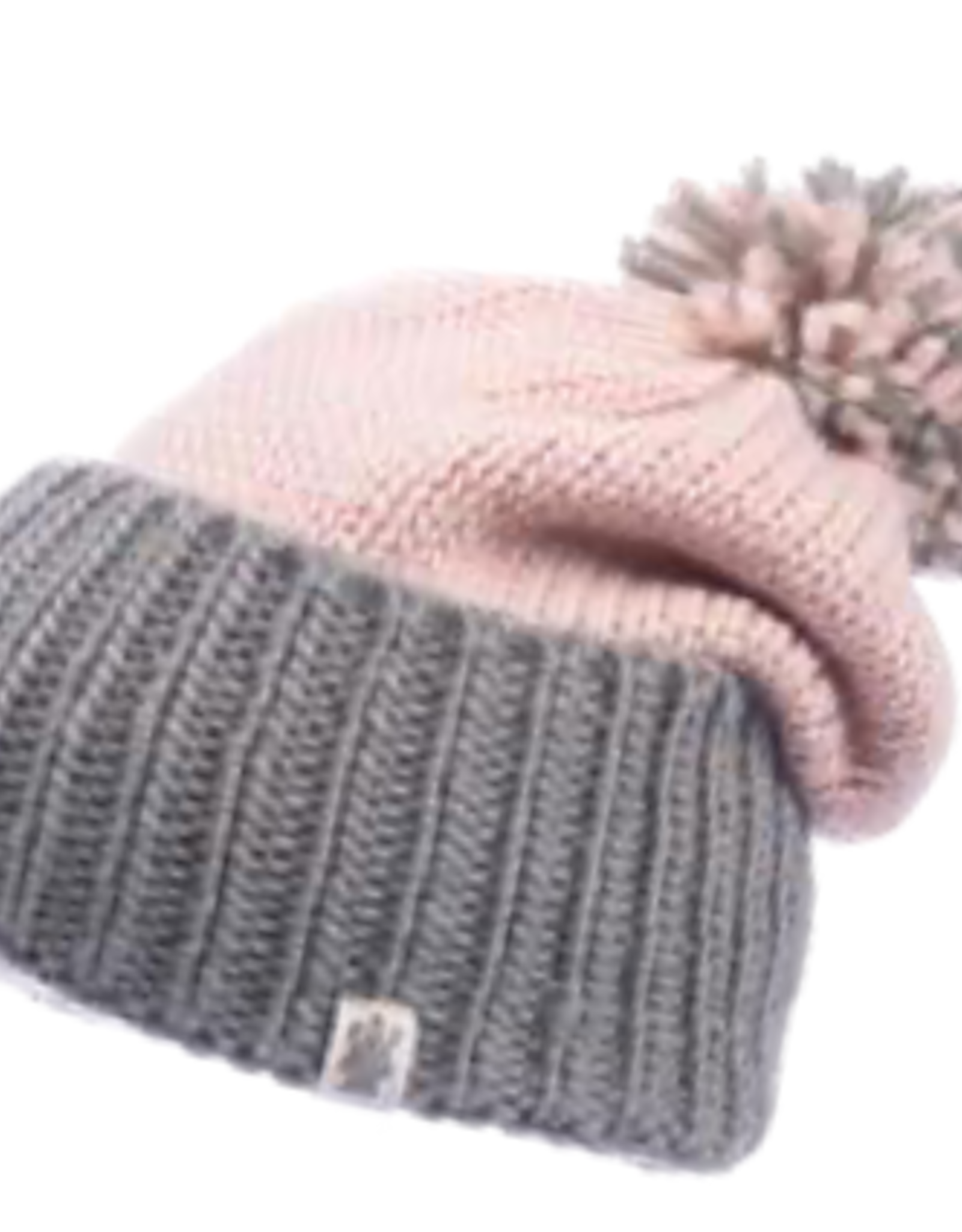 HAT-KNIT BEANIE-MASHA W/POM