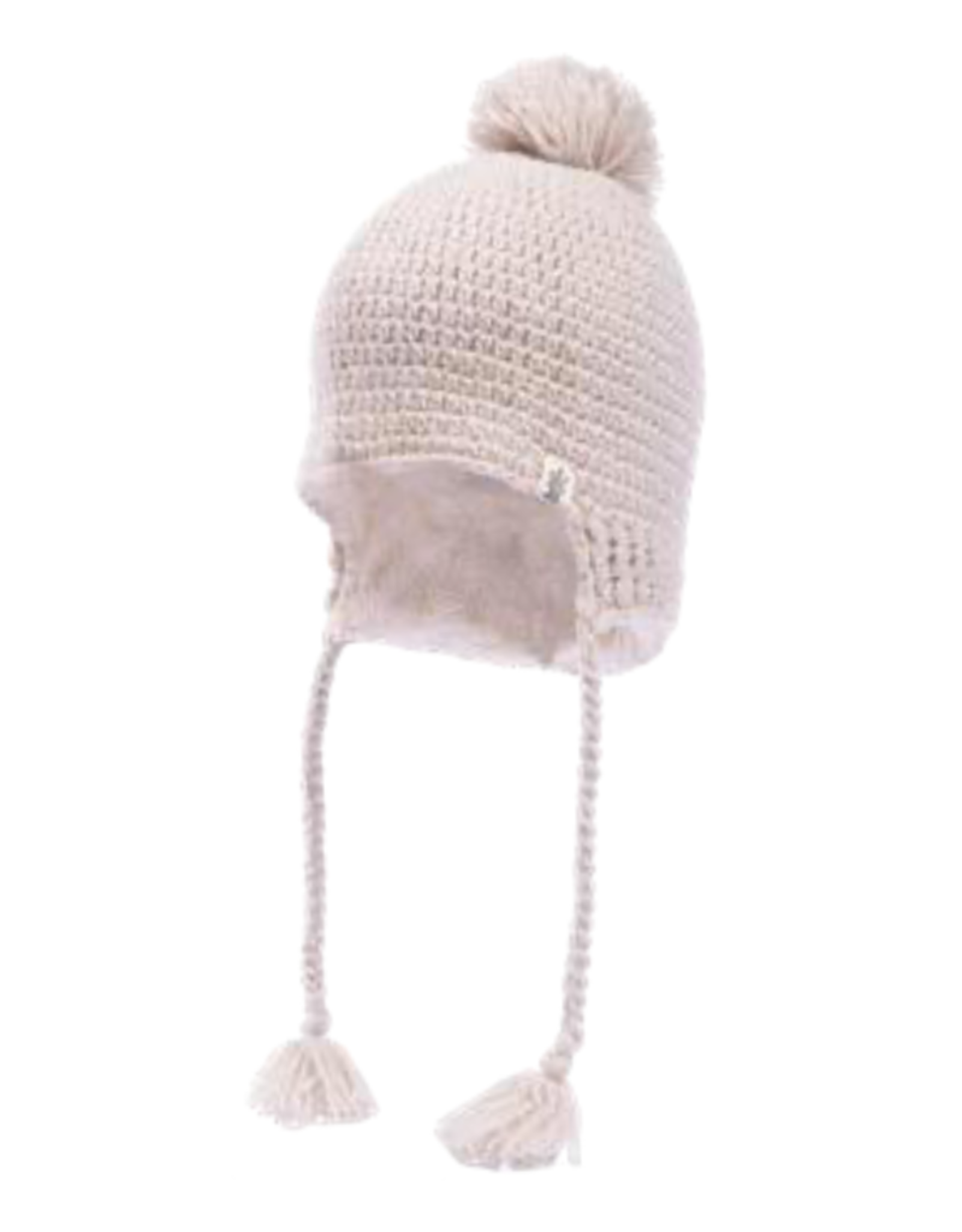 HAT-KNIT BEANIE-FERRY SLOUCH  STRIPE W/POM