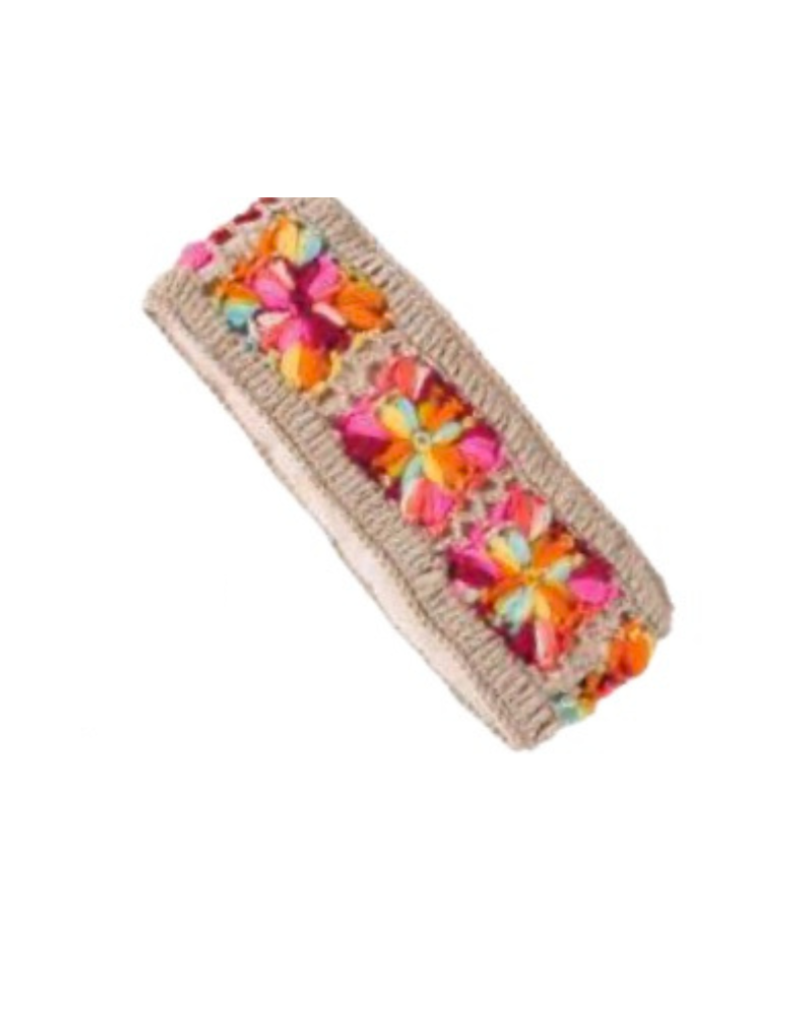 HEADBAND-KNIT-CROCHET FLOWER