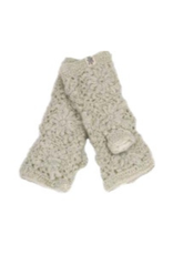 GLOVE-HANDWARMER-FLOWER CROCHET W/LUREX