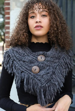 Faire/Leto Accessories SCARF-KNIT-SHOULDER W/BUTTONS