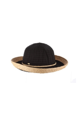 HAT-BUCKET "SARDINIA" RIBBON W/WOVEN BRIM