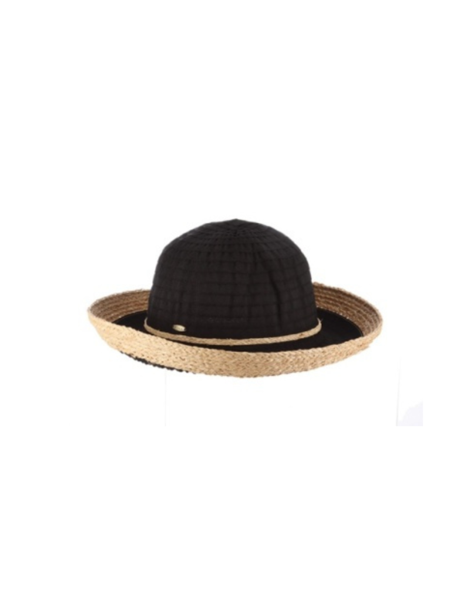 HAT-BUCKET "SARDINIA" RIBBON W/WOVEN BRIM