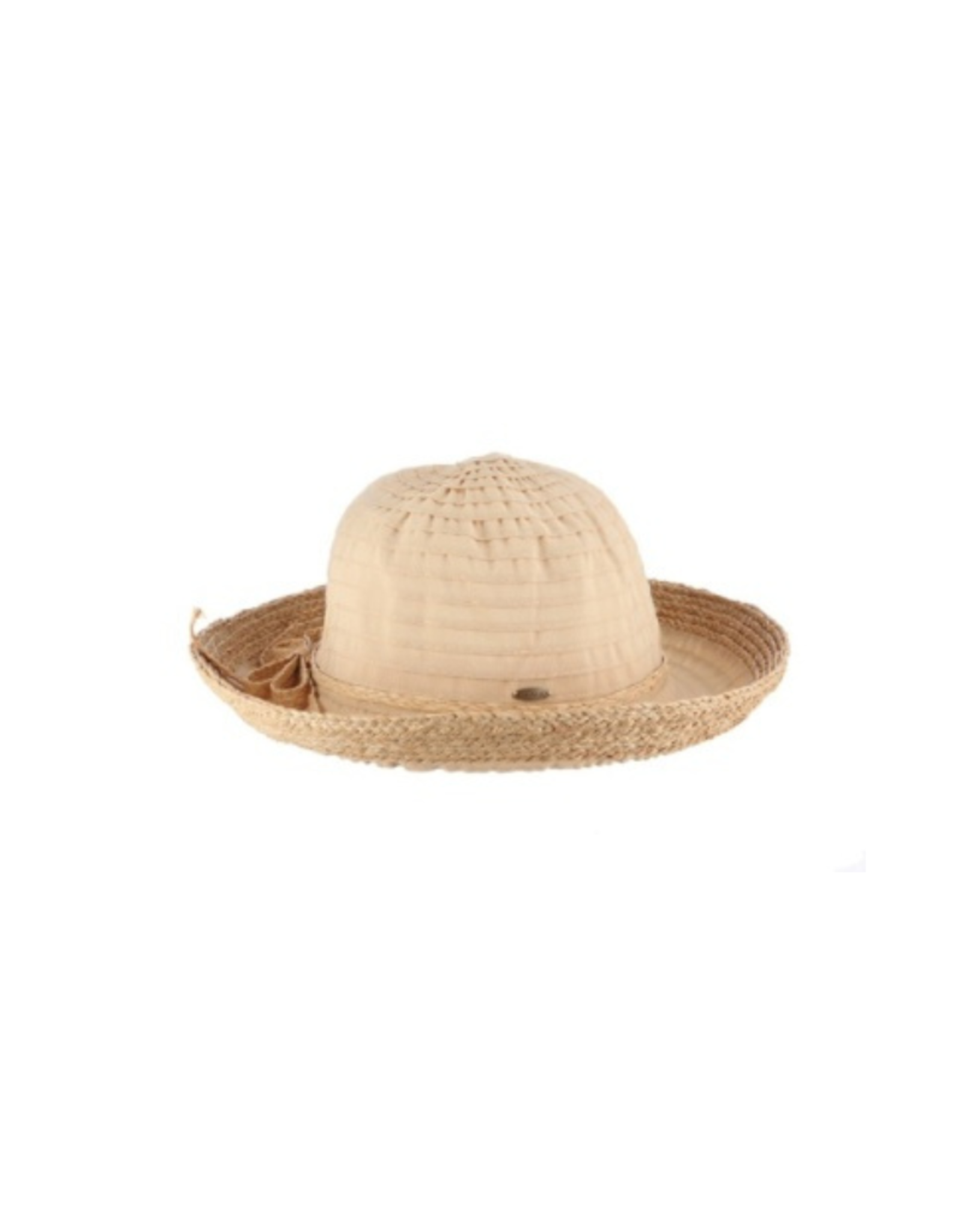 HAT-BUCKET "SARDINIA" RIBBON W/WOVEN BRIM