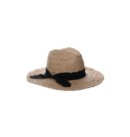 HAT-FEDORA "ALEXIS' RAFIA BRAID W/TIE BAND