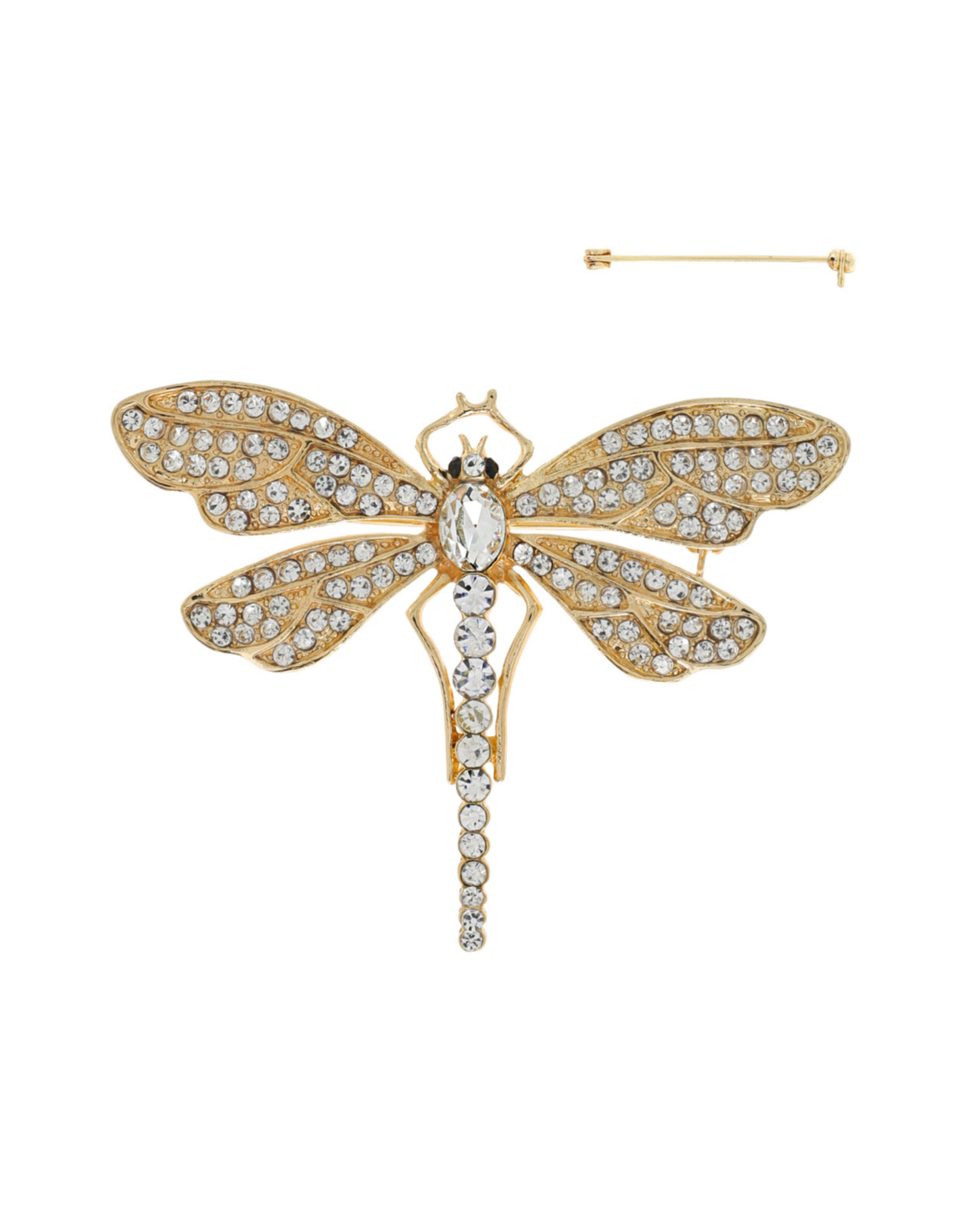 BROOCH-RHINESTONE-DRAGONFLY