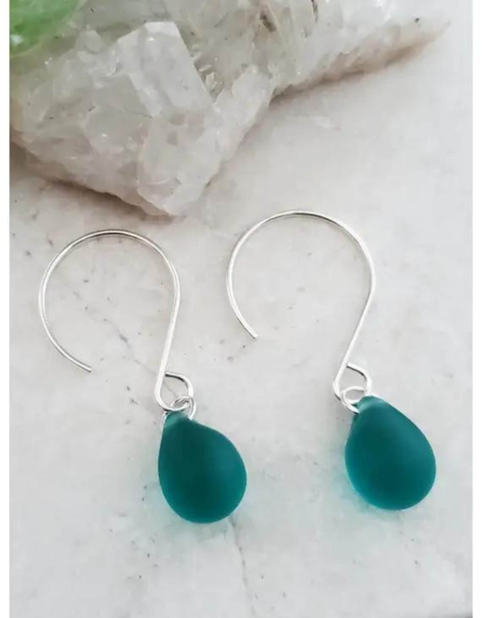 Faire/Sosie Designs EARRINGS-SEA GLASS ECO DROP