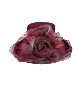 HAT-S OCCASION-FLORAL LACE W/ROSE