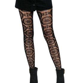 PANTYHOSE-PATTERN-BOHO CROCHET BLK