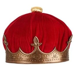 CROWN-QUEEN PLUSH W/GLD PLASTIC