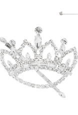 BROOCH-RHINESTONE CROWN W/SCEPTRE