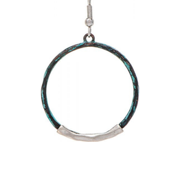 Rain Jewelry Collection EARRINGS-PATINA SILVER CIRCLE