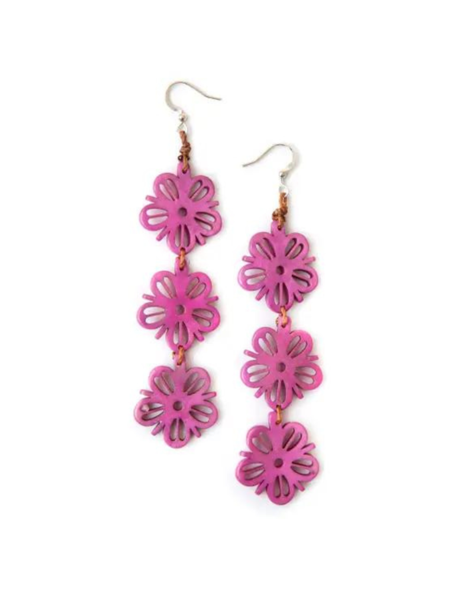 Faire/Organic Tagua Jewelry EARRINGS "AMAPOLA" TAGUA