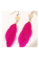 Faire/Anarchy Street EARRINGS-FEATHER LAYERED DROP FU