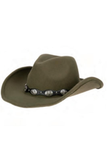 HAT-WESTERN CATTLEMAN W/CONCHES OLIVE