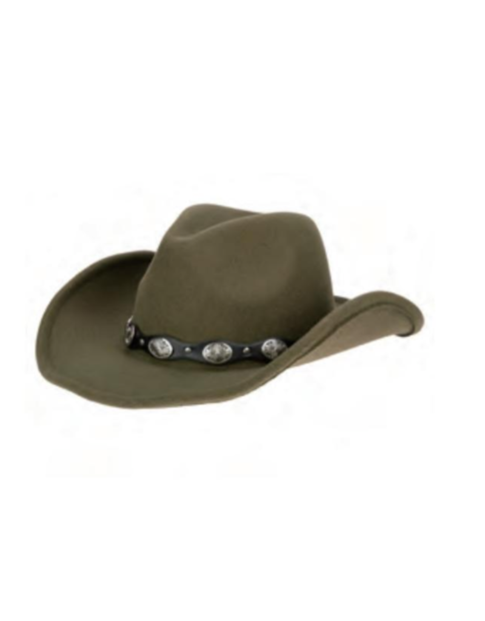 HAT-WESTERN CATTLEMAN W/CONCHES OLIVE