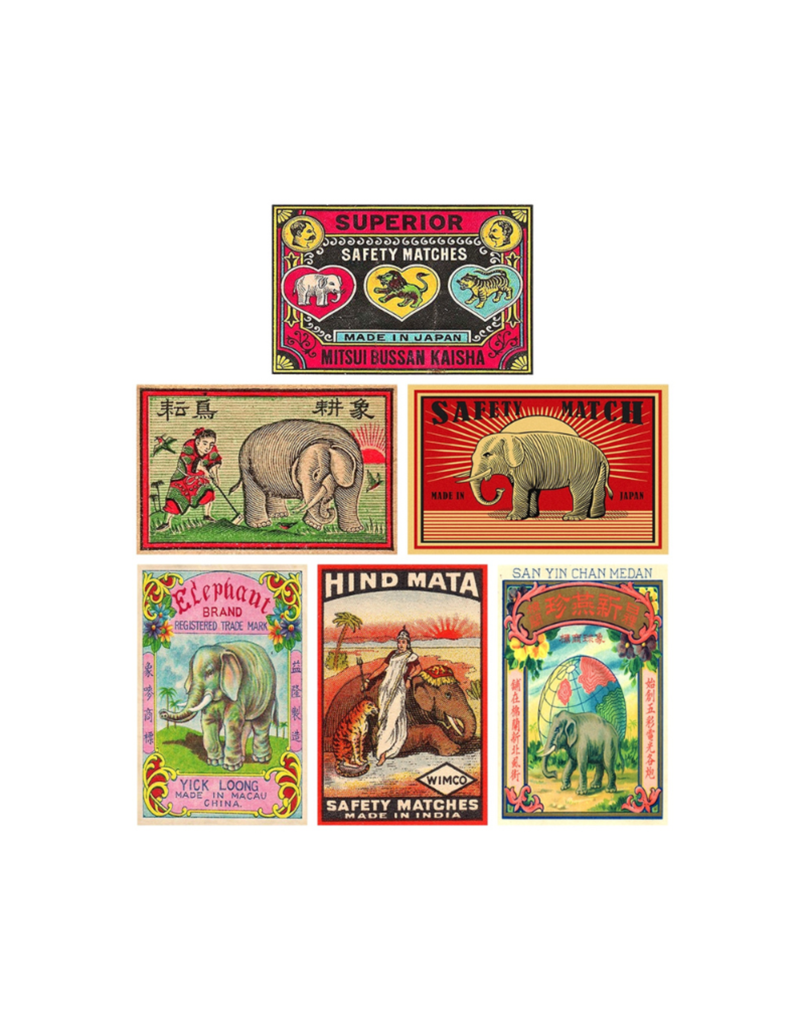MATCHBOX-VINTAGE ELEPHANTS MINI ASST