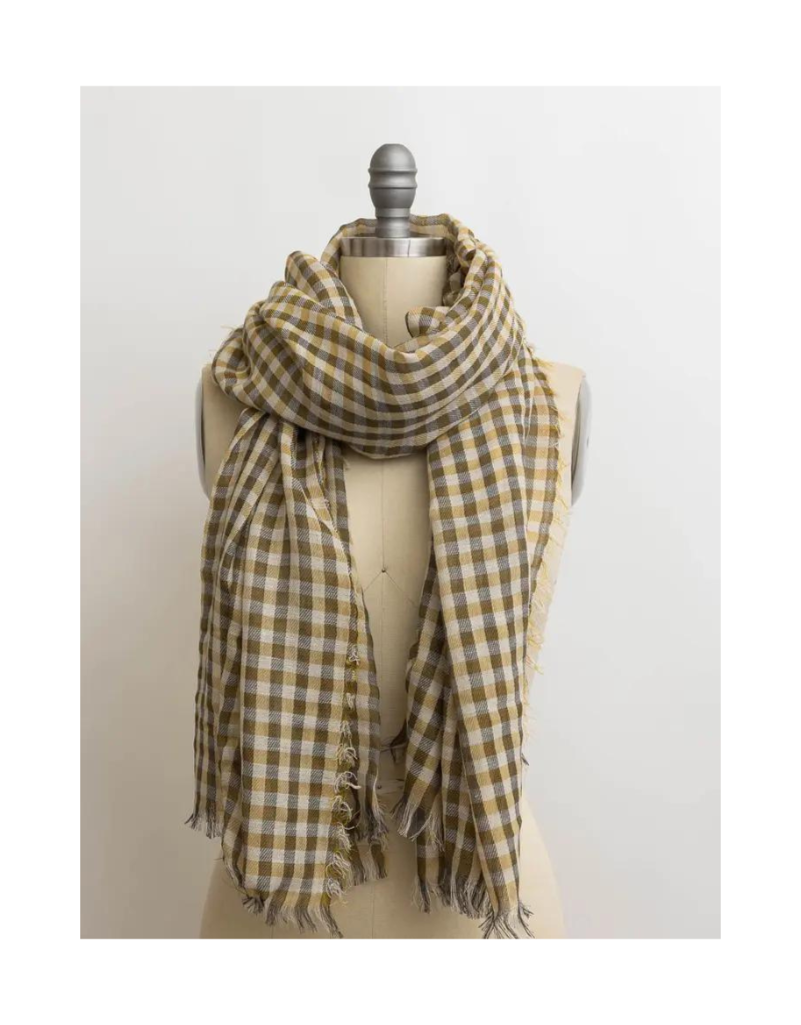 Faire/Leto Accessories SCARF-BUFFALO CHECKERED