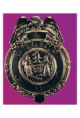 POLICE BADGE DELUXE, GOLD, D