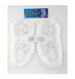 WINGS-ANGEL W/MARABOU TRIM WHT