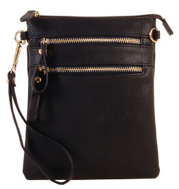 BAG-CROSS BODY W/2 ZIPPERS