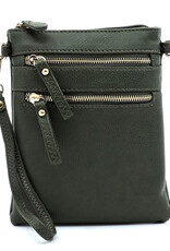 BAG-CROSS BODY W/2 ZIPPERS